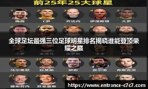 全球足坛最强三位足球明星排名揭晓谁能登顶荣耀之巅